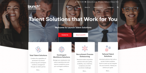 Launch Talent Solutions Home Page'