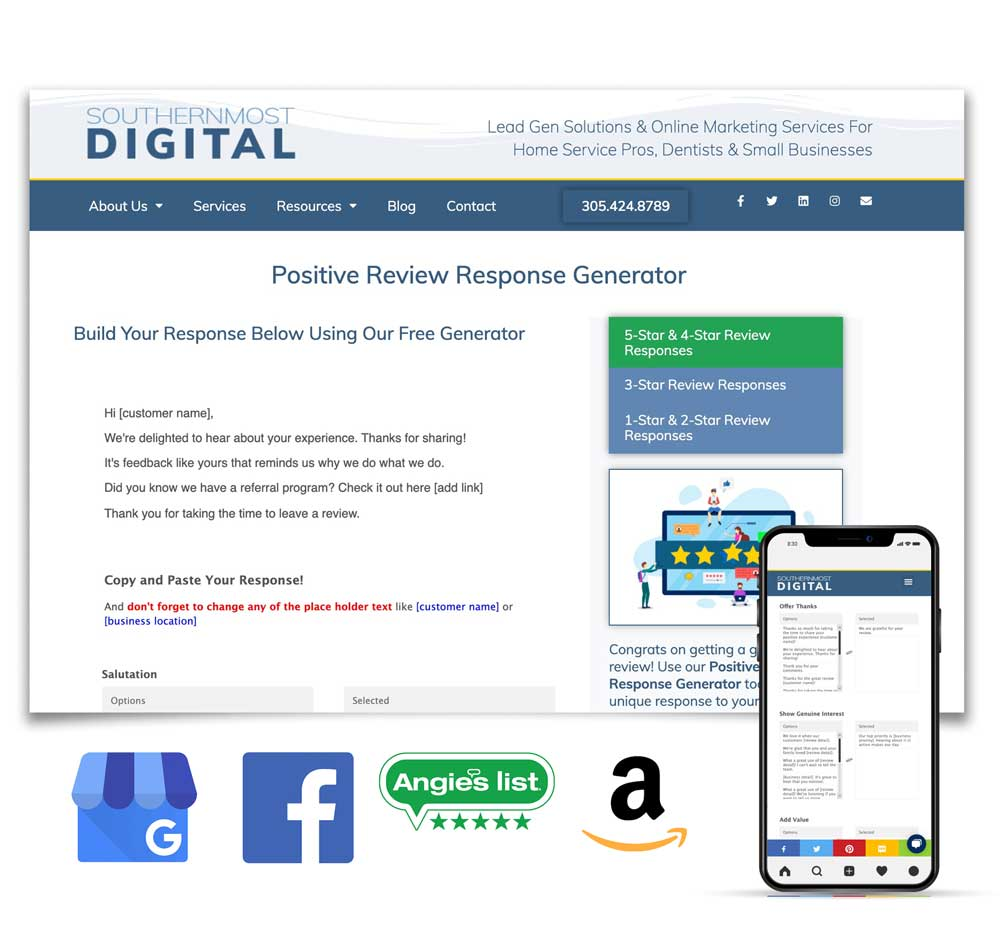 Online Review Response Generator