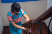 Hong Doan housemaid staff always work hard