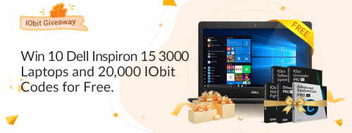 IObit Offers Giveaway with 10 Dell Laptops and 20,000 IObit'