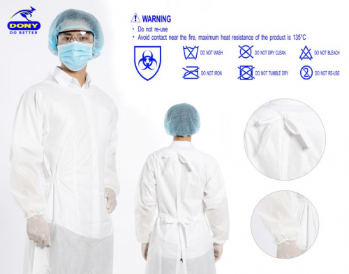 Disposable protective Isolation gown medical clothing'