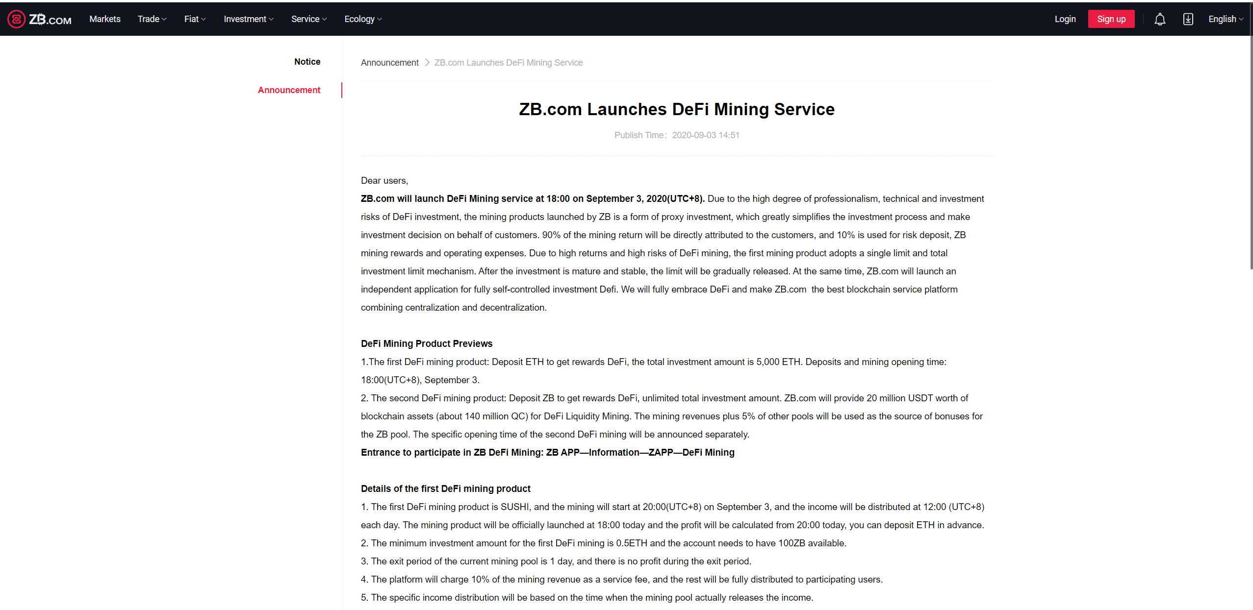 A comparison of the three major exchanges ZB.com, Huobi and