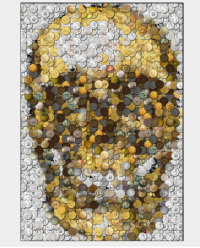 Incredible Skull Coins Mosaic Logo