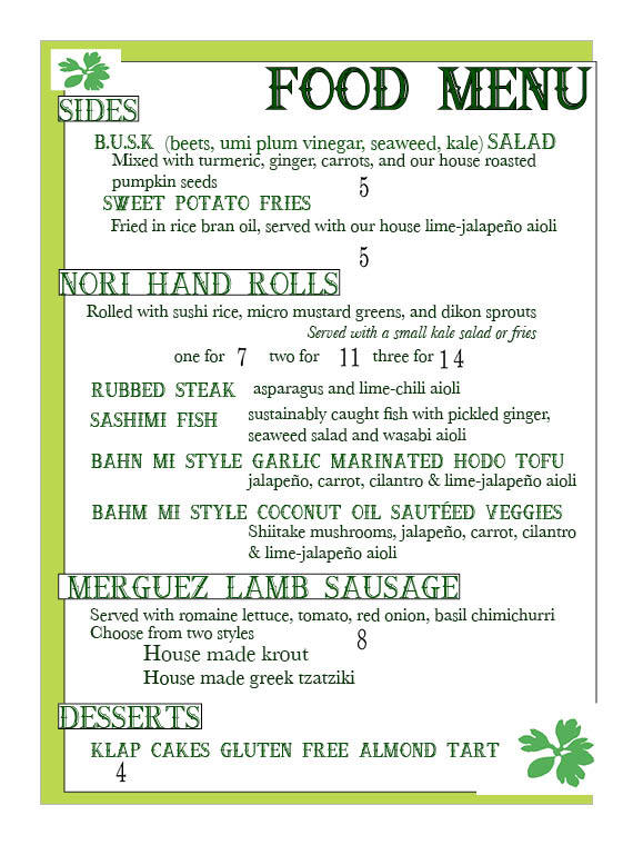 Sassafras Seagrass Traveling Food &amp; Tonics'