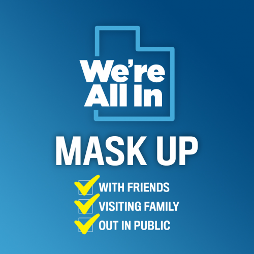 We're All In - mask up'