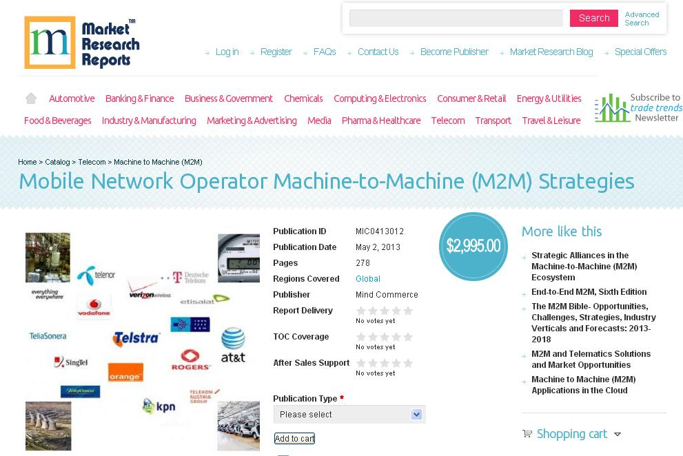 Mobile Network Operator Machine-to-Machine (M2M) Strategies'