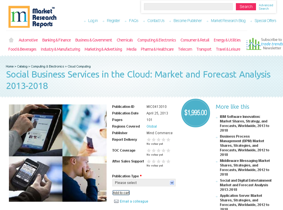 Social Business Services in the Cloud: Market and Forecast A'