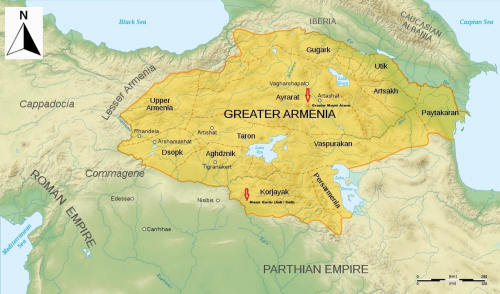 Joel Klenck: Kingdom of Armenia showing Ararat and Qardu'