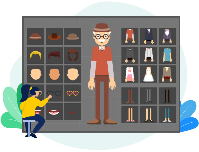 2d cartoon character