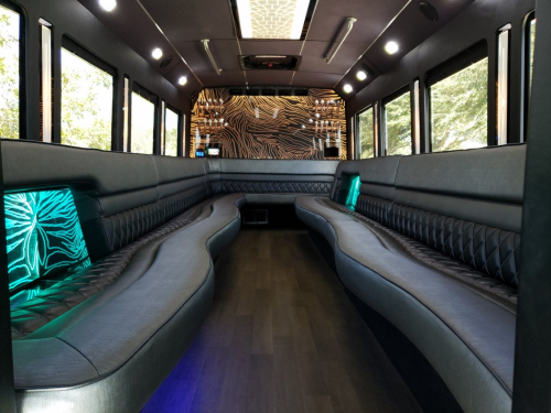 Boston party bus interior'