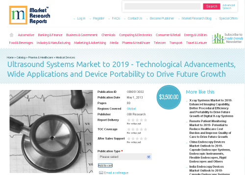 Ultrasound Systems Market to 2019 - Technological Advancemen'