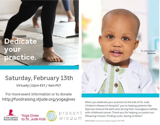 Present Wisdom Announces Yoga Gives to St. Jude Kids