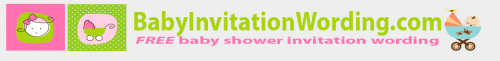 baby shower invitation wording'