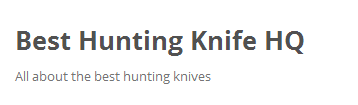 hunting knife'