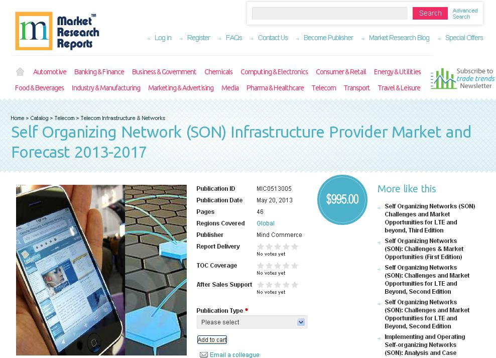 Self Organizing Network (SON) Market &amp; Forecast'
