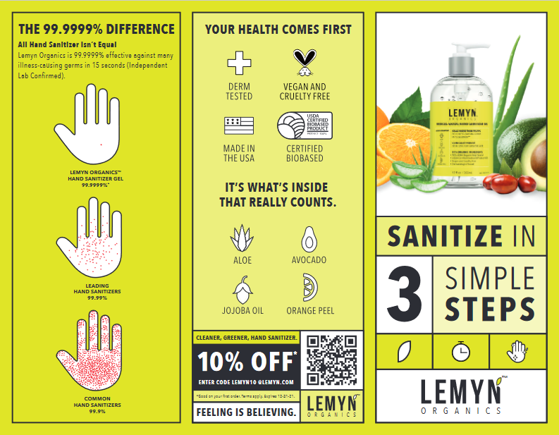 Hand Sanitizers - Lemyn Organics'