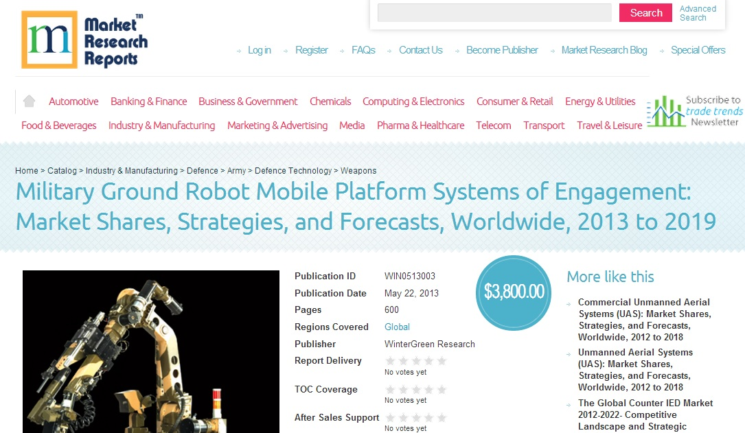Military Ground Robot Mobile Platform Systems of Engagement:'