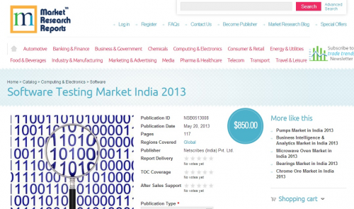 Software Testing Market India 2013'
