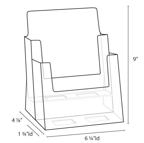 LHF-S112 Two Pocket Two Tiered Brochure Holder'