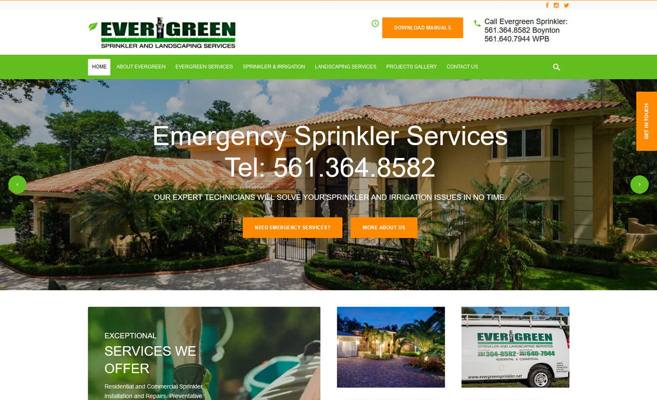 Company Logo For Evergreen Sprinkler and Landscaping Service'