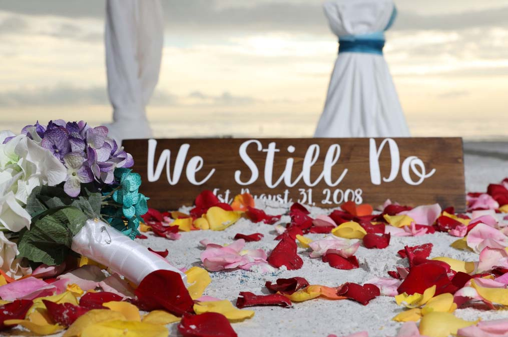 Florida beach vow renewals'