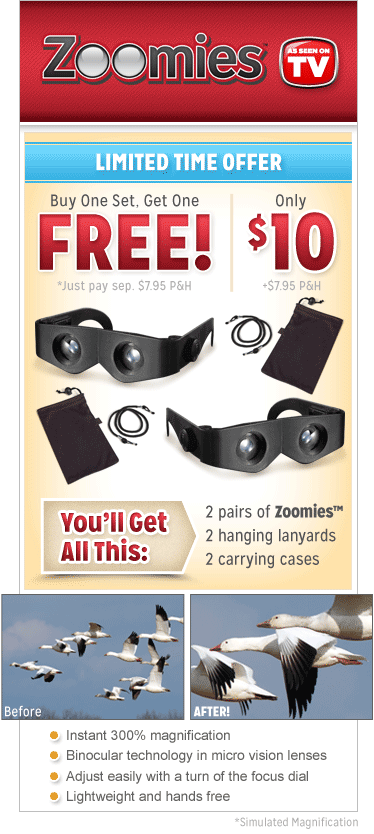 Zoomies hands-free binoculars canada'