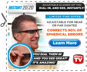 instant 20 20 adjustable glasses'