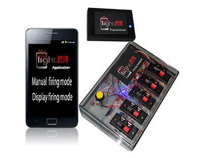 Smartphone app to operate real fireworks'