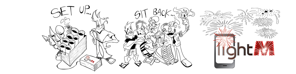 Smartphone app to operate real fireworks'