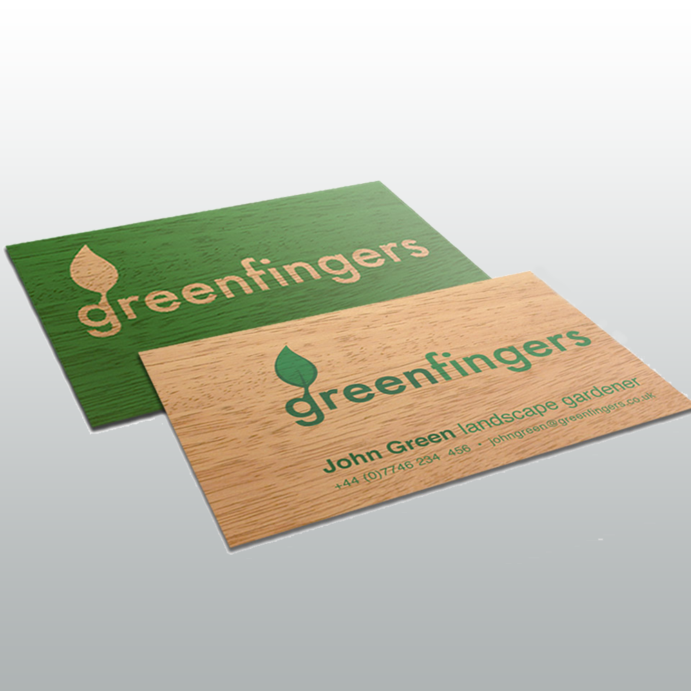 Vivid Color Printed Wooden Business Cards'