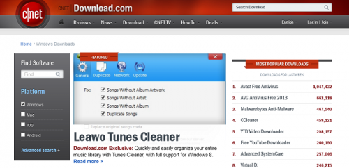 Leawo Tunes Cleaner premiered exclusively on CNET'