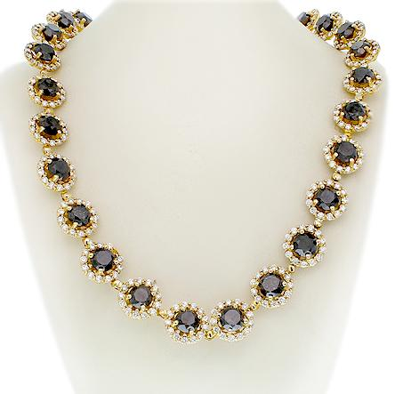 The Black Diamond Halo Necklace'