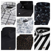 Men's Black Color Plain & Stylish Cotton Shirt | Italiancrown Logo