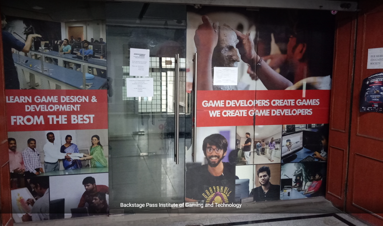 Backstage Pass Gaming College Entrance'