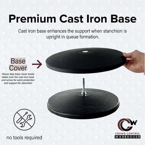 Cast-Iron Bases of Retractable Belt Barrier Collection'