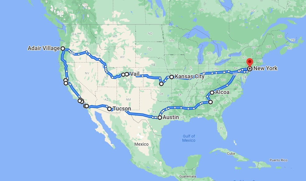 Art shuttle NYC – Los Angeles – NYC