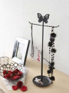 Black Metal Butterfly Tree Stand for Jewelry'