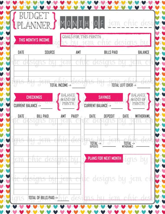 Budget Tracker Planner