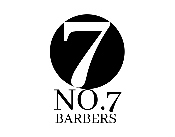 No 7 Barber Shop Logo
