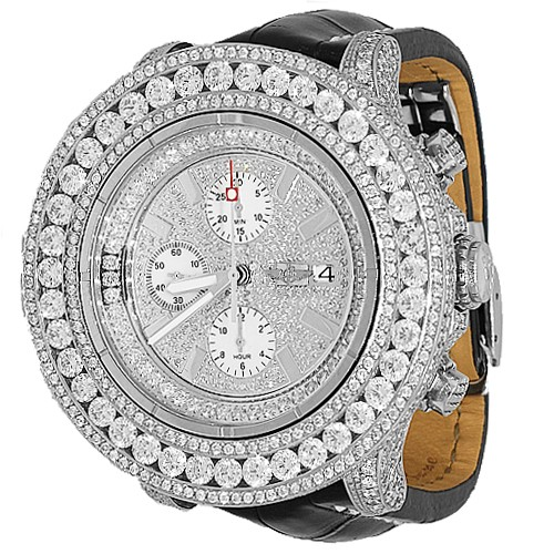 Custom Breitling Super Avenger Mens Diamond Watch'