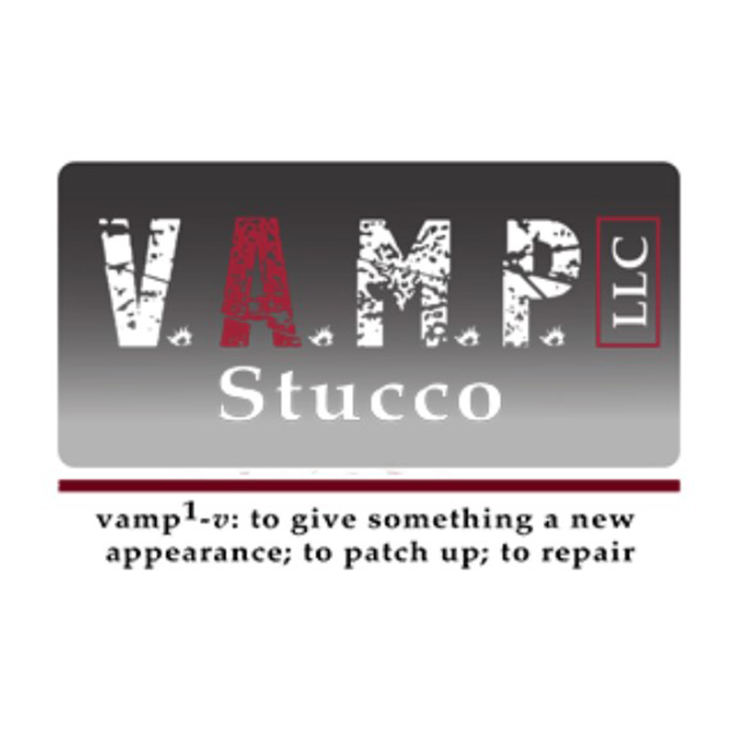 V.A.M.P. Stucco Logo'