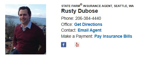 Rusty Dubose Seattle State Farm Logo
