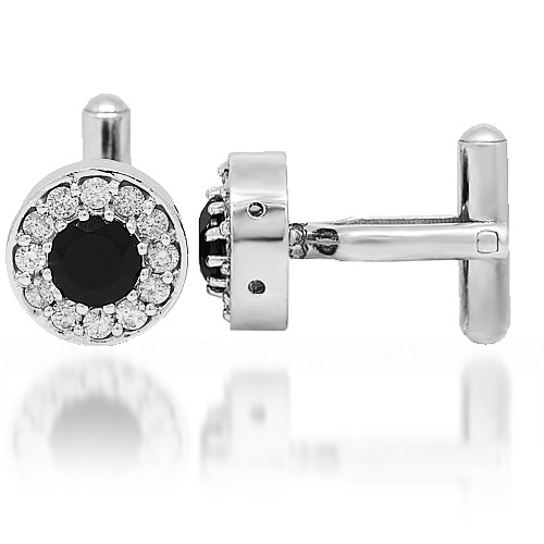 The Black Diamond Halo Cufflinks'