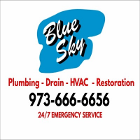 Blue Sky Plumbing & Drain Cleaning . HVAC Service Logo