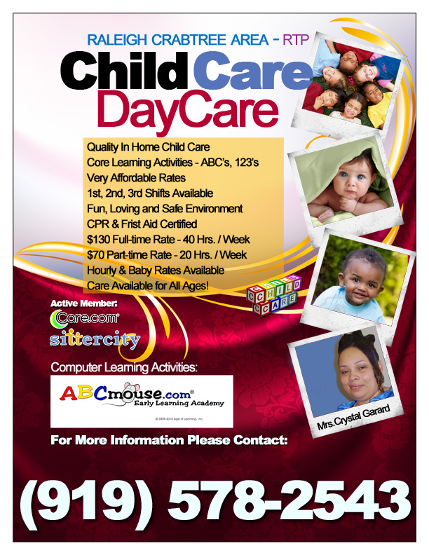 Raleigh Day Care &amp; Child Care Service Affordable, Conven'
