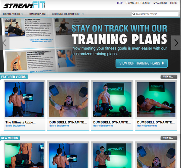 StreamFIT screenshot'