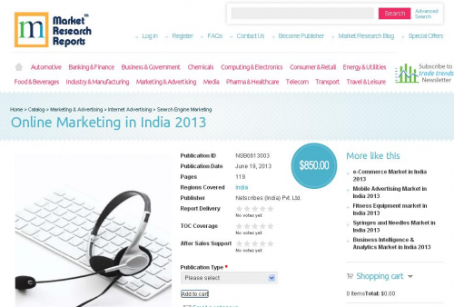Online Marketing in India 2013'