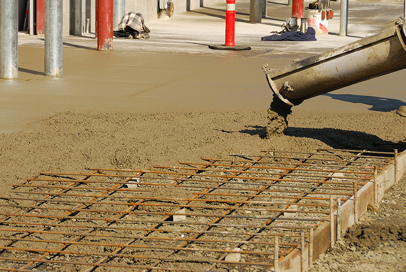 Pouring Concrete Slab'