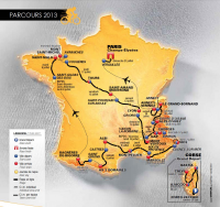 2013 Tour de France Race Course Map