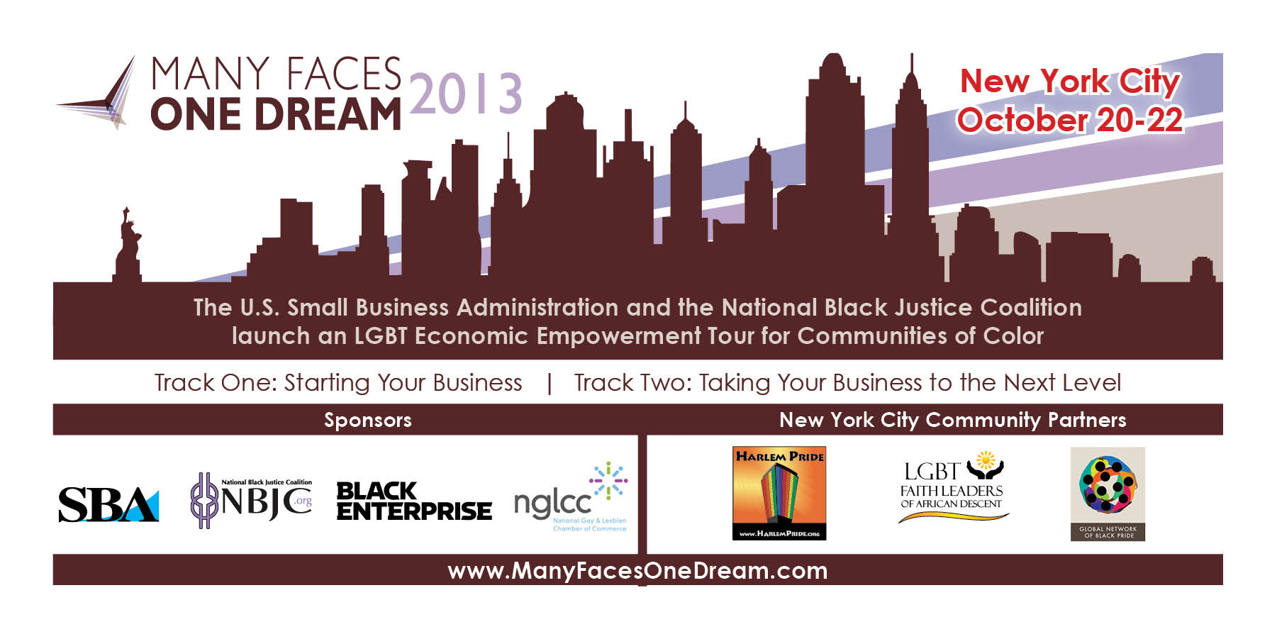 Many Faces, One Dream NYC Tour Information